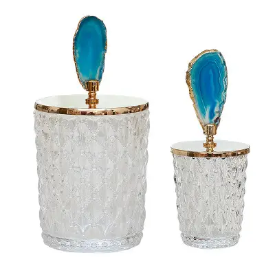 Nordic Crystal Glass Storage Tank With Cover
