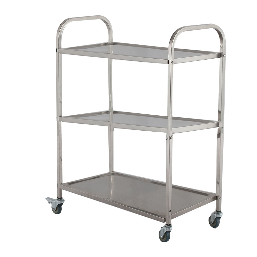 3 Tier Stainless Steel Trolley Cart Kitchen Restaurant Serving Catering Train UK — image 4