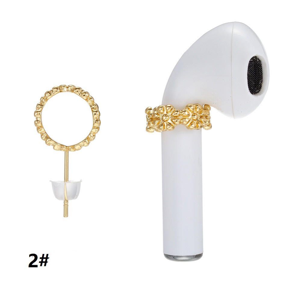 Anti-lost Earrings 925 Silver Needle Braided Chain Stripe Wireless Earphone Design