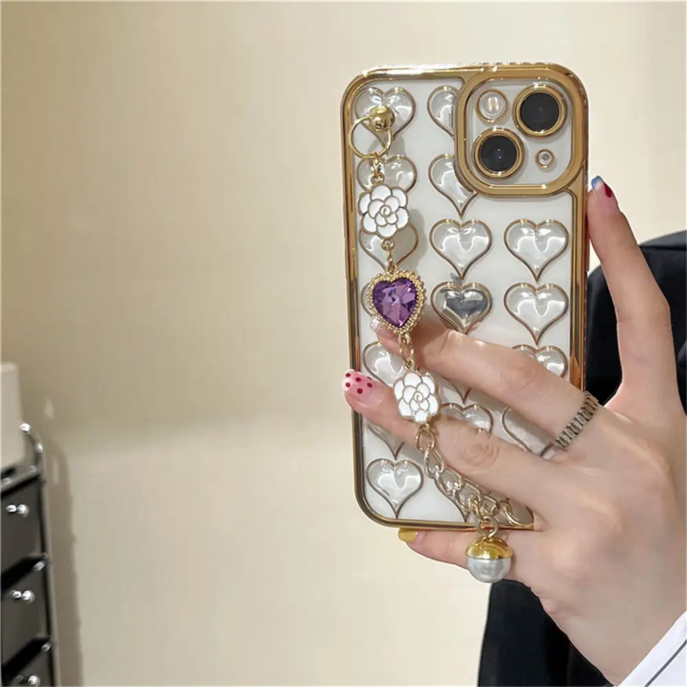 Light Luxury Electroplating Gold Love Mobile Phone Case