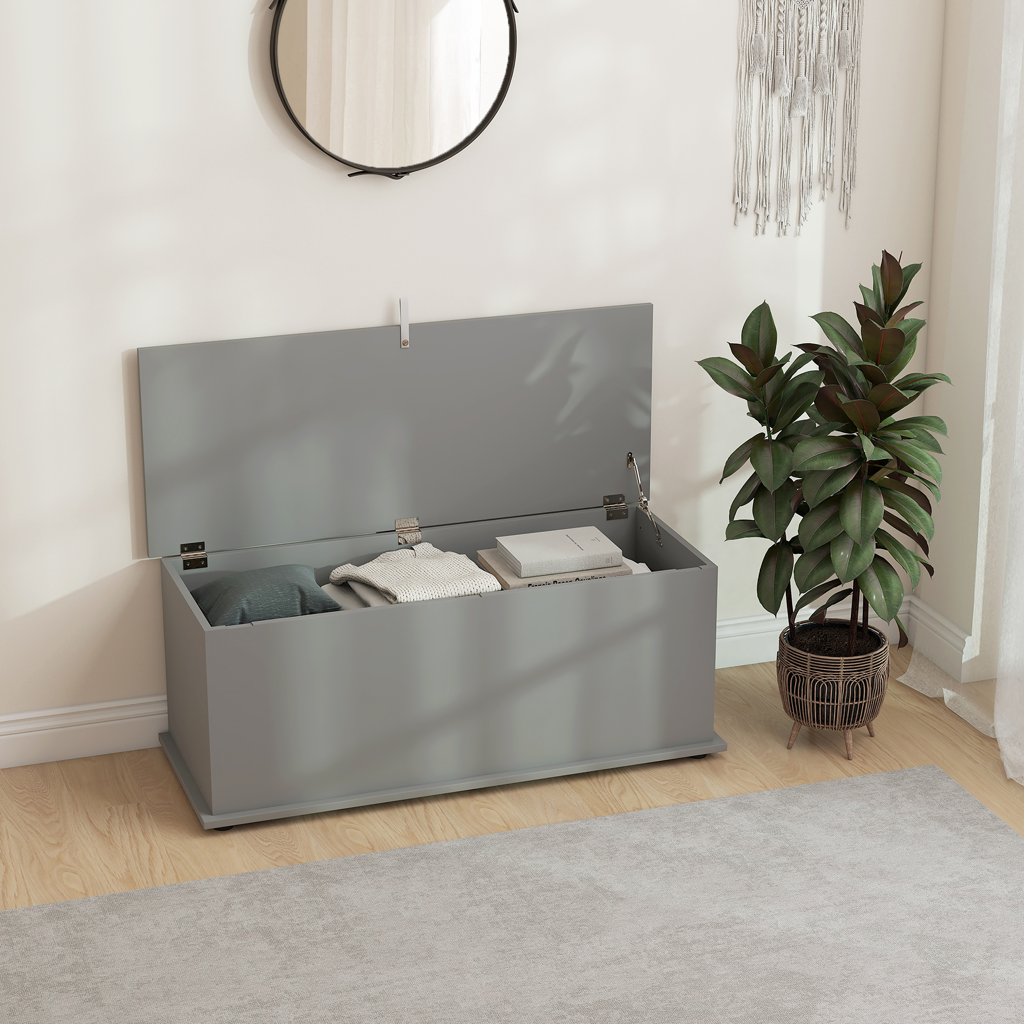 Storage Box,large Capacity 113 Liter Blanket Box,shoe Stool