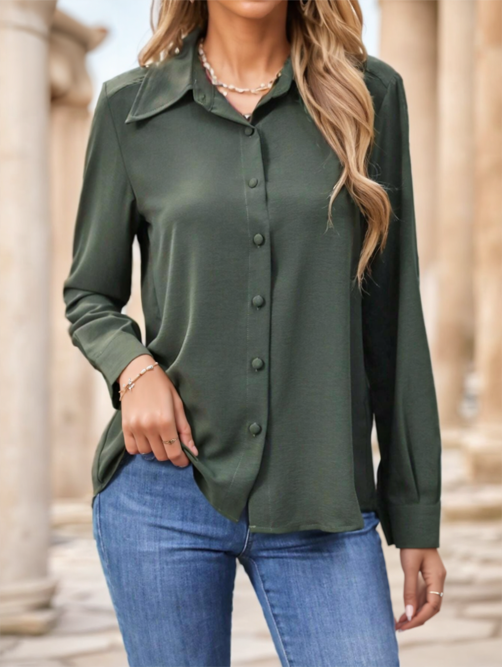 Ladies' Solid-colored Shirts