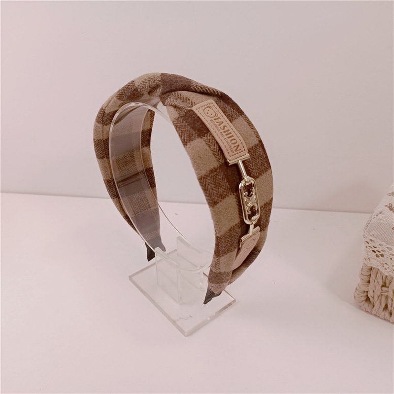 Large Checkered Hair Hoop