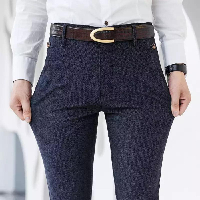 Title 4, Mens business straight-leg casual pants, desig...