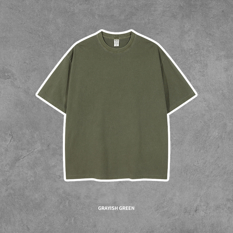 Vintage High Street Distressed Washed Oversize Short Sleeves