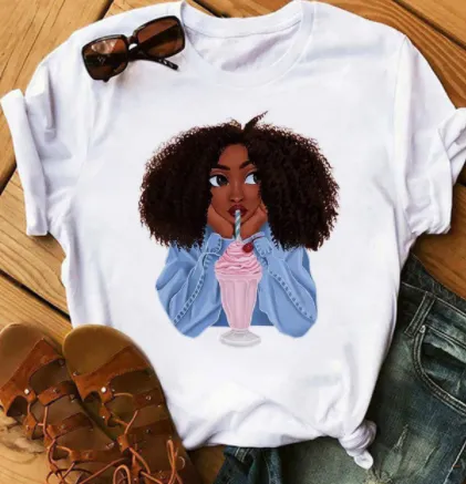 Short-sleeved T-shirt Women's Loose Top Women - 6Style-Xl