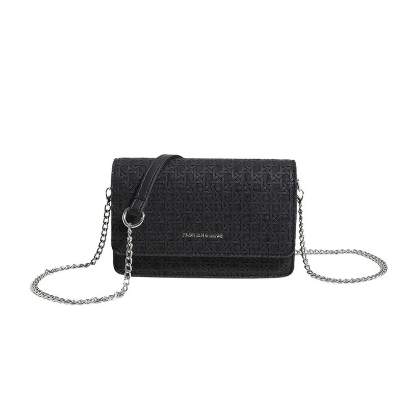 Title 17, Damen Crossbody Bag mit Kettenprägung, quadrati...