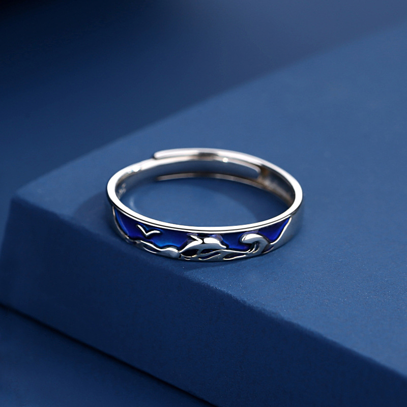 You Feel The Temperature Change Color Couple Ring Adjustable Ring