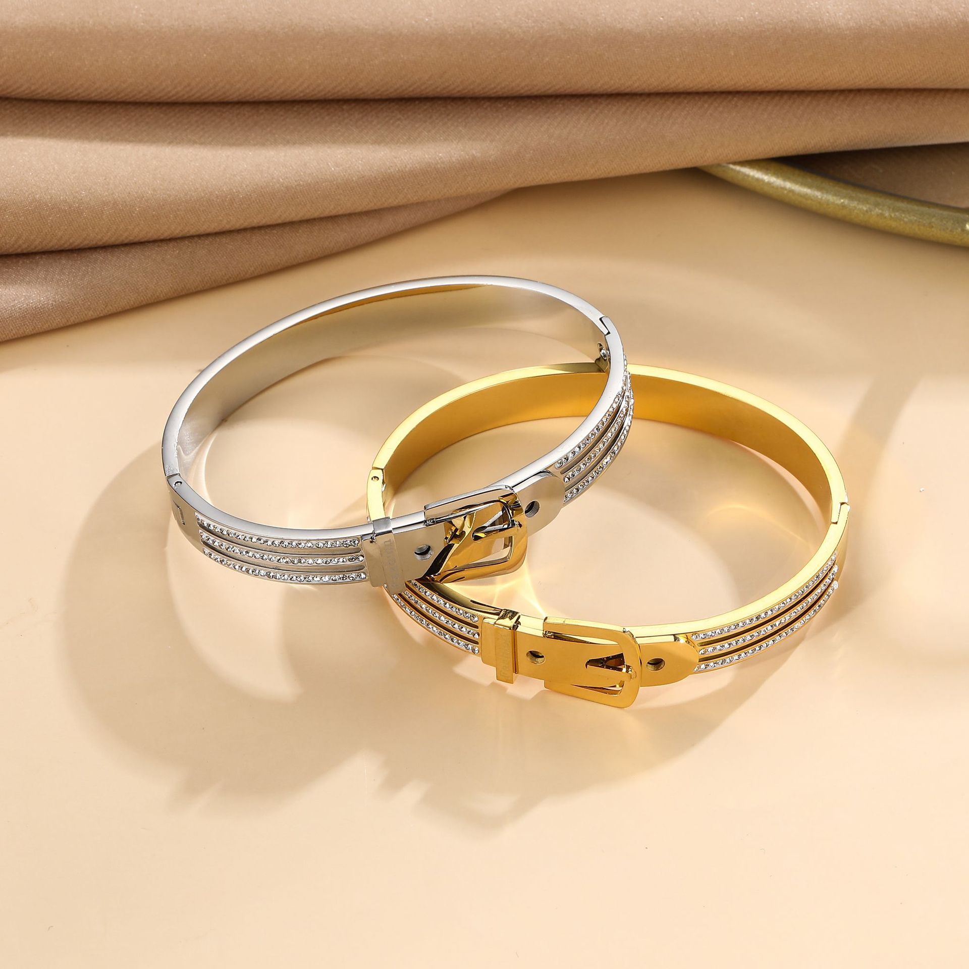 Titanium Steel Vacuum Plating Belt Buckle Bracelet