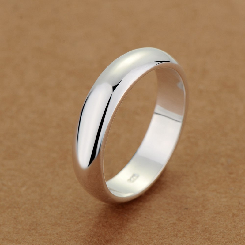 Title 6, 3mm Silver Ring Engraving Couple Glossi