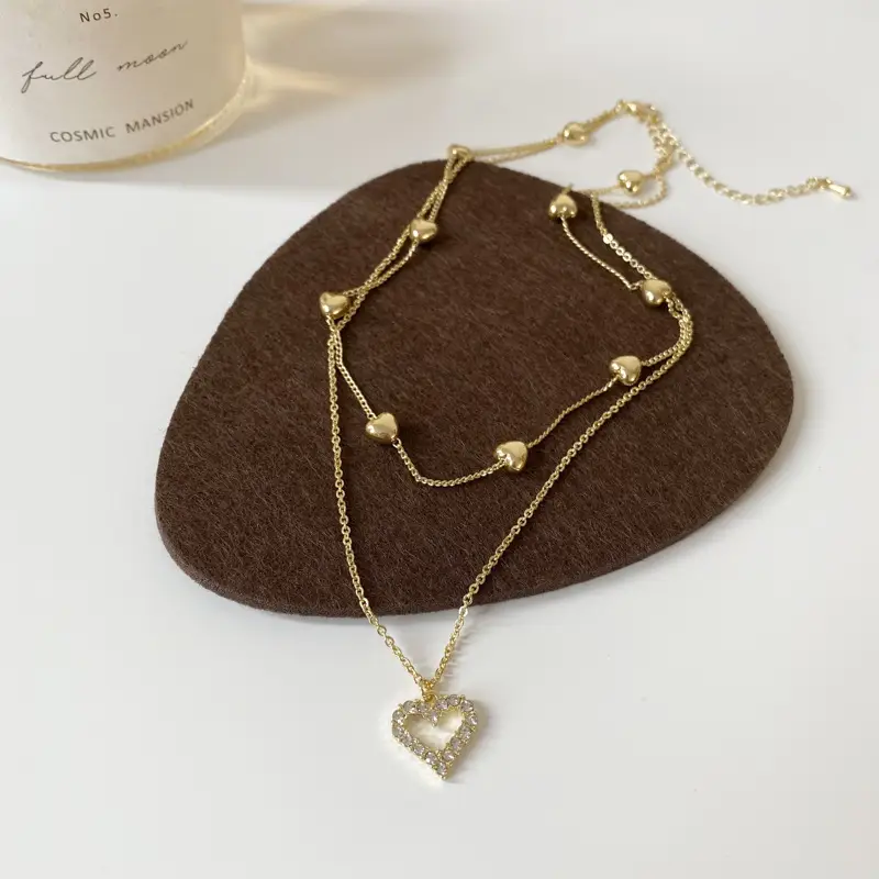 Japanese And Korean Ins Style Personality Design Double Layer Female Clavicle Chain