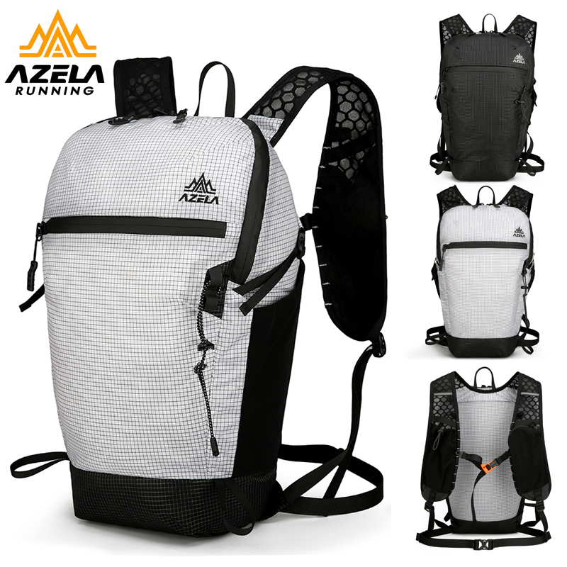 AZELA Grid Pattern Lightweight Hiking Backpack, Breathable Mesh Outdoor Backpack For Trekking, Camping, Travel, Sports
