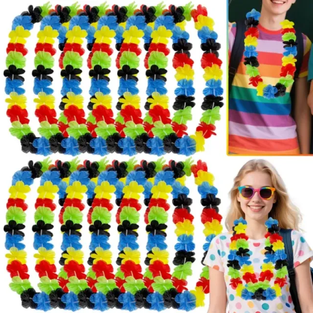 24 Colorful Hawaiian Leis Back To School Party Photo Booth Prop Tropical Flower Necklace Leis For First Day Of School Teacher Appreciation Graduati... Style1 - Shop at LoveMi