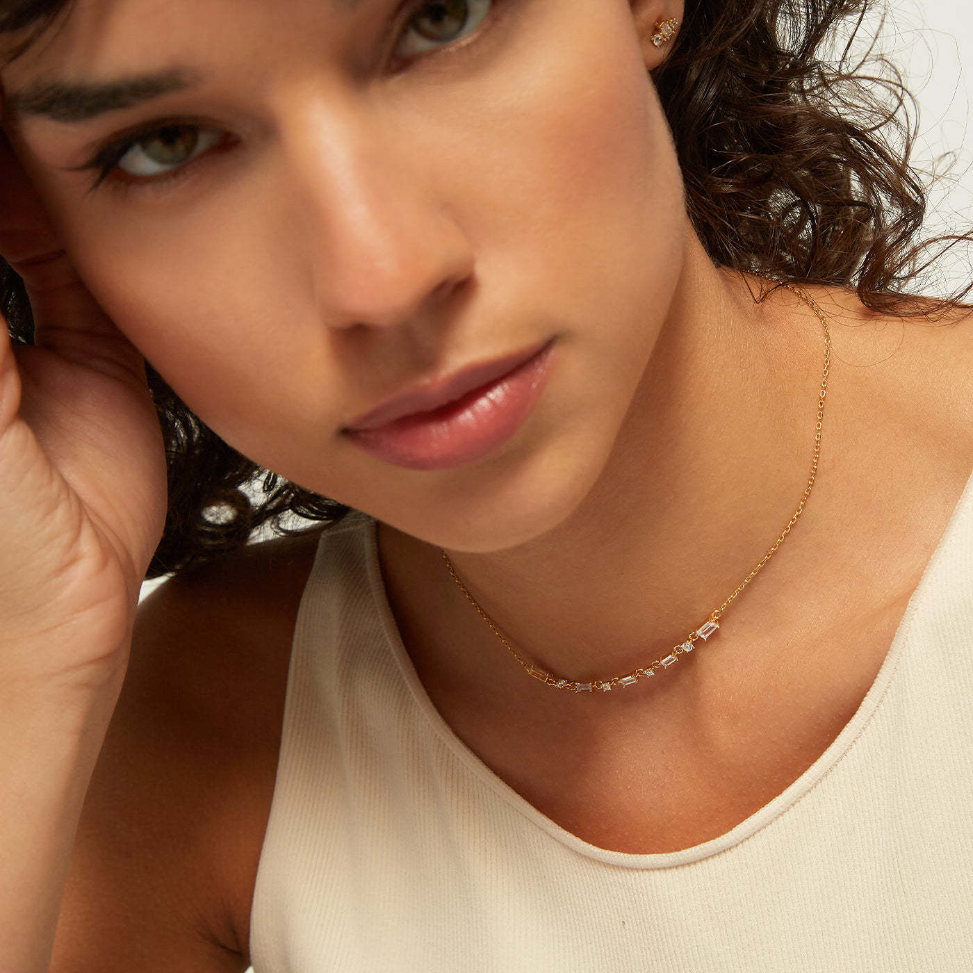 Women's Stainless Steel Zircon Neck Chain
