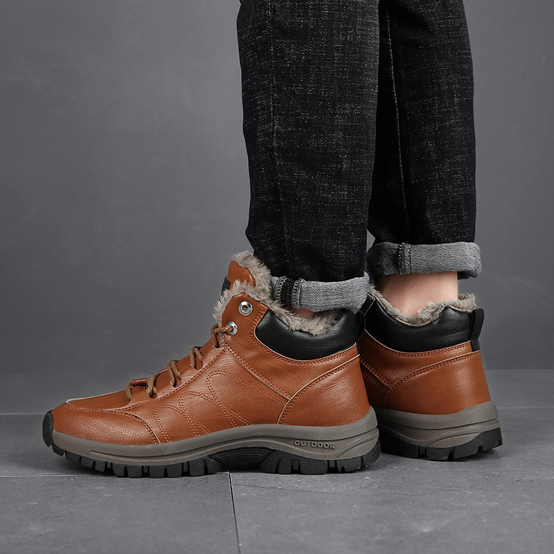 Title 5, Botas de invierno para hombre Calzado de cuero ...