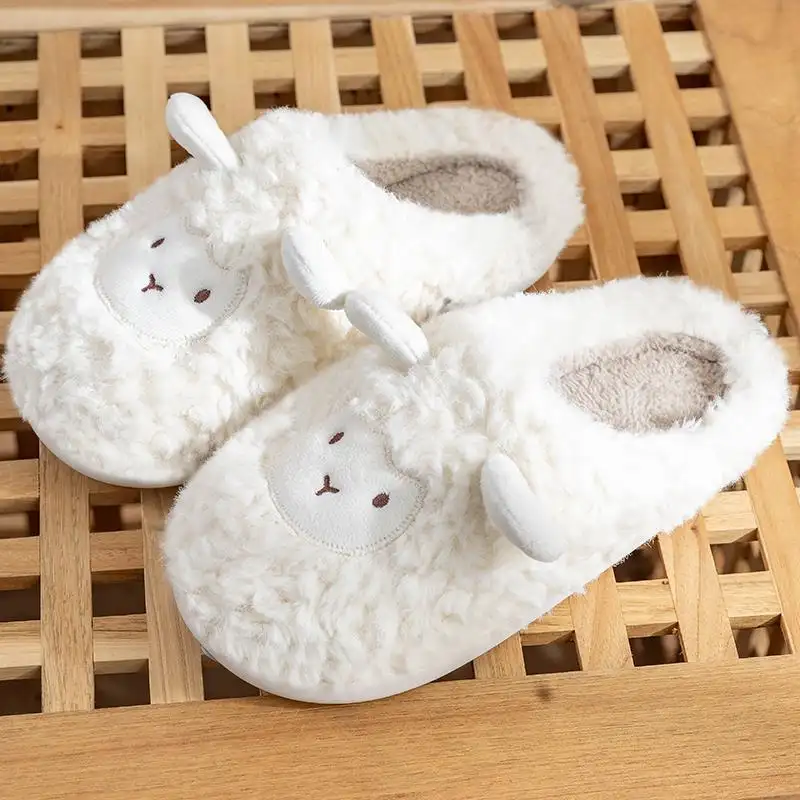 Household Anti-skid Plush Warm Cartoon Slippers