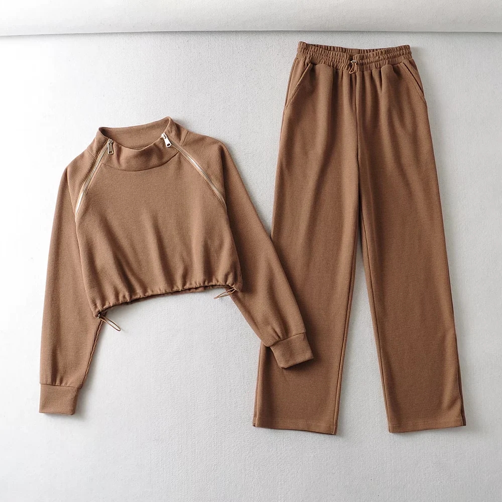 Neckline Double Zipper Niche Design Sense