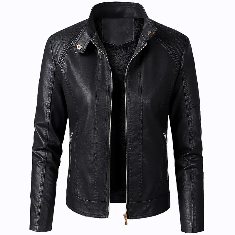 Long Sleeve Ladies Leather Jacket Pu Women Short