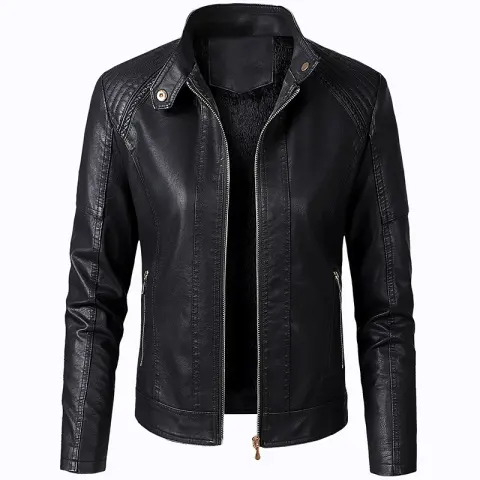 Long Sleeve Ladies Leather Jacket Pu Women Short