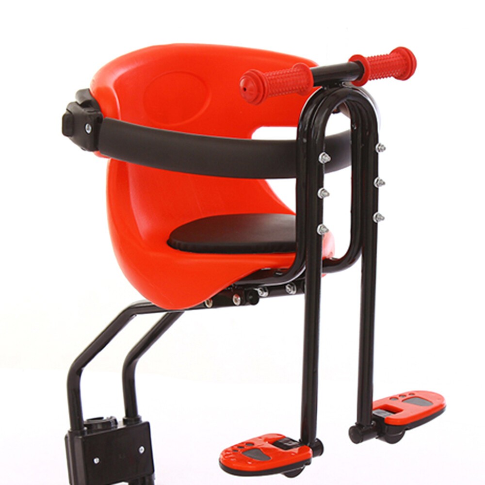 Front Mount Child Bike Seat Kids Bicycle Safe W Handrail Pedal 50KG — image 4