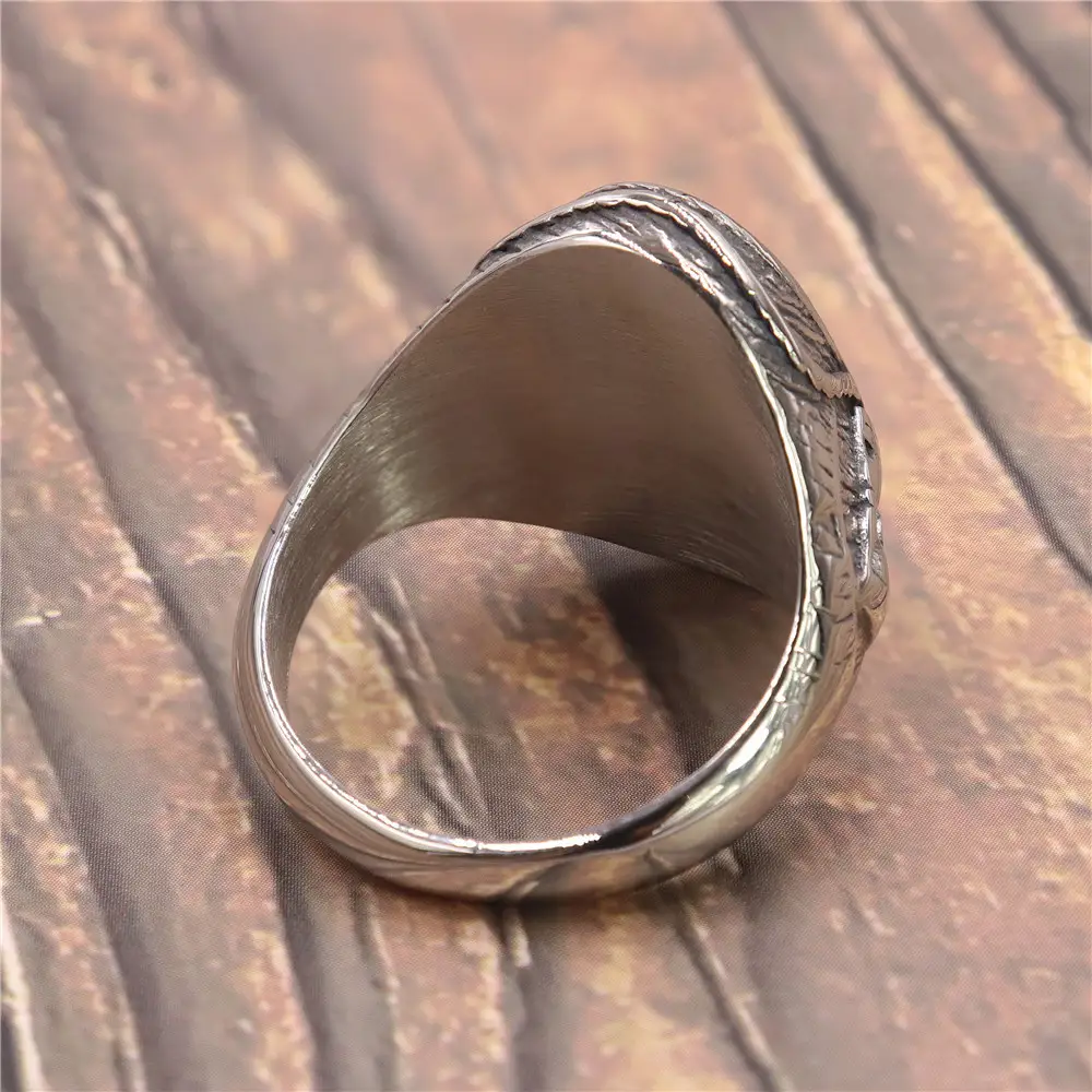Ocean Series Steel Lighthouse Ring Men's