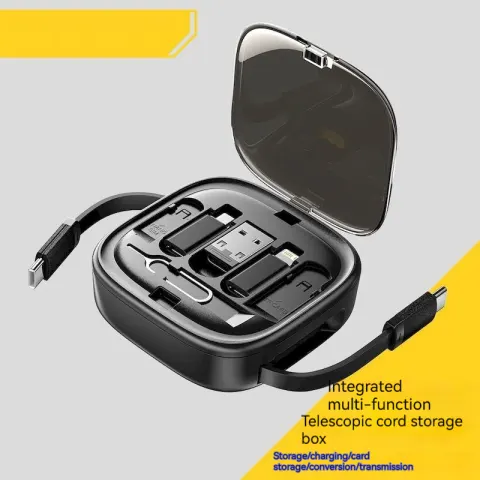 Data Cable Flexible Wire Storage 60W Fast Charging Multi-function