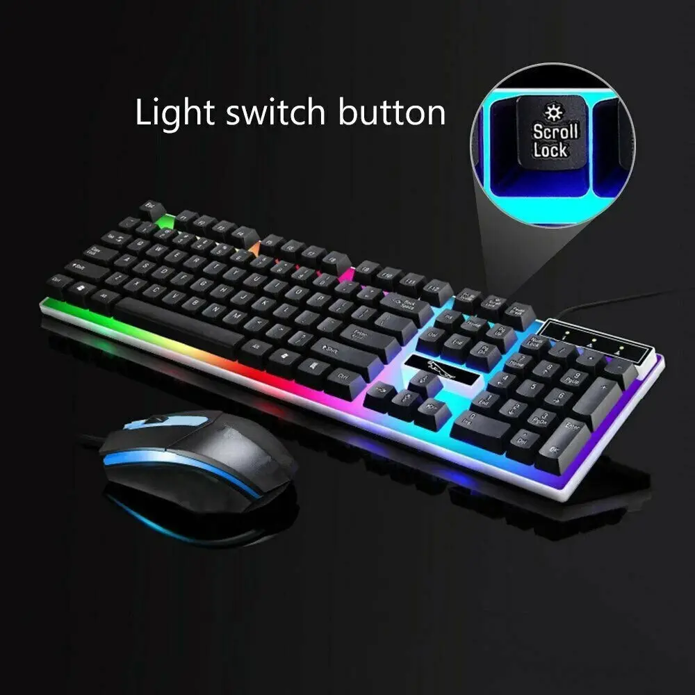 UK Gaming Keyboard And Mouse Set RGB