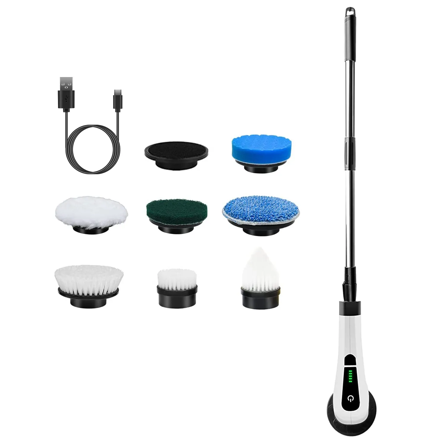 Electric Spin Scrubber Cordless Rechargeable Telescopic Cleaning
