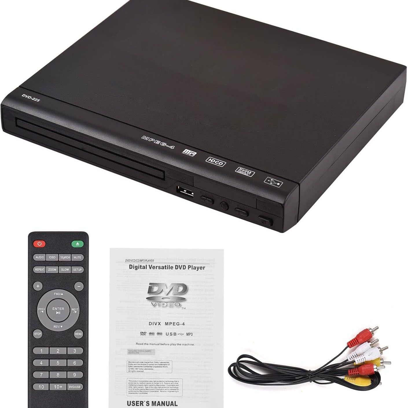 Mini DVD Player Compact Multi Region ADH RW CD VCD Music Disc USB With Remote UK — image 8