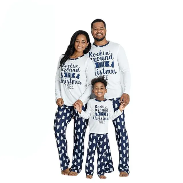 Fashion Printed Long Sleeved Casual Parent Child Suit White - Shop at LoveMi