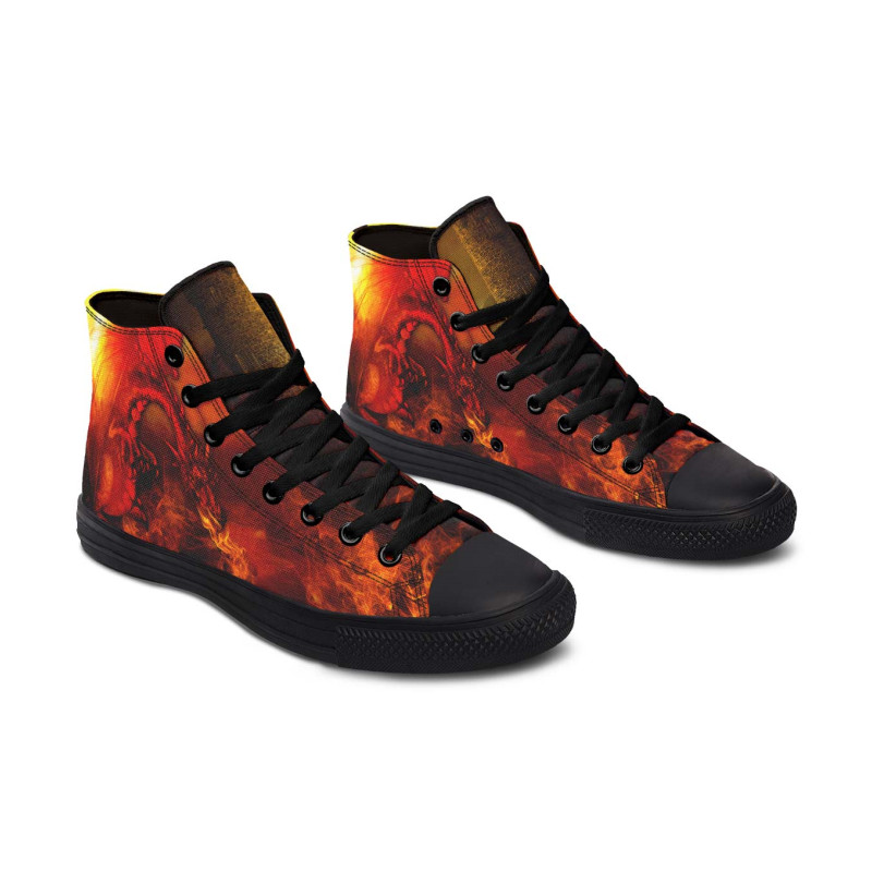 Printed Couple High Top Canvas Shoes