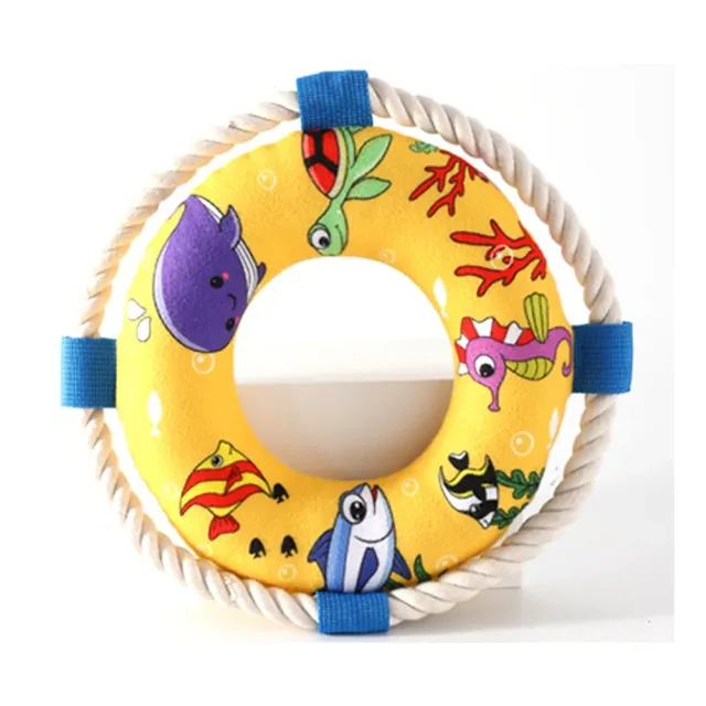 Float Training Dog Pull Ring Dog Ring Chew Resistant Toys Throw Catch Flying Pet Supplies Bite Resistant Soft Pull Ring Yellow - Shop at LoveMi
