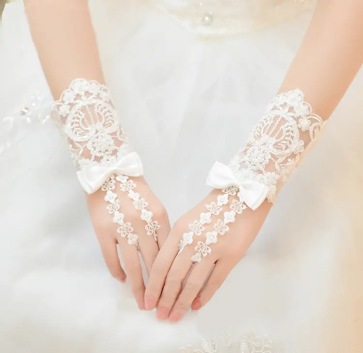 Bridal Bead Short Wedding Glove