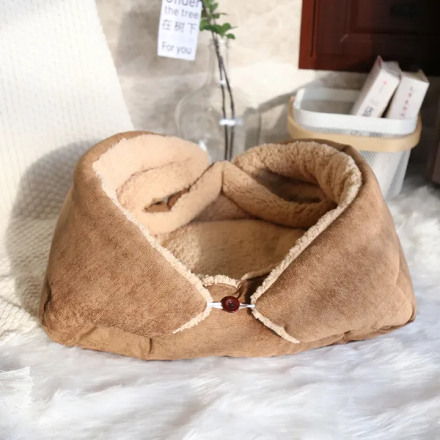Pet Nest Mat Warm Cage Plus Fleece Thick Apricot - Shop at LoveMi