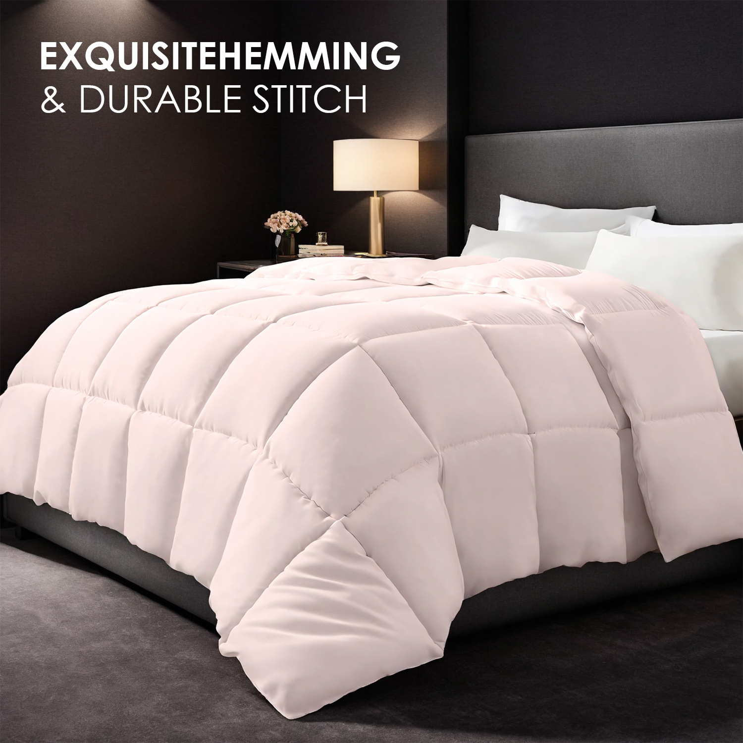 Pink Extra Large Plump Thick Duvet Enhanced Warmth Skin Friendly Comfort. Fits Single Double Beds. Luxury Hotel Grade Insert For Bedroom Use. Perfect Christmas Gift Replacement. — foto 6