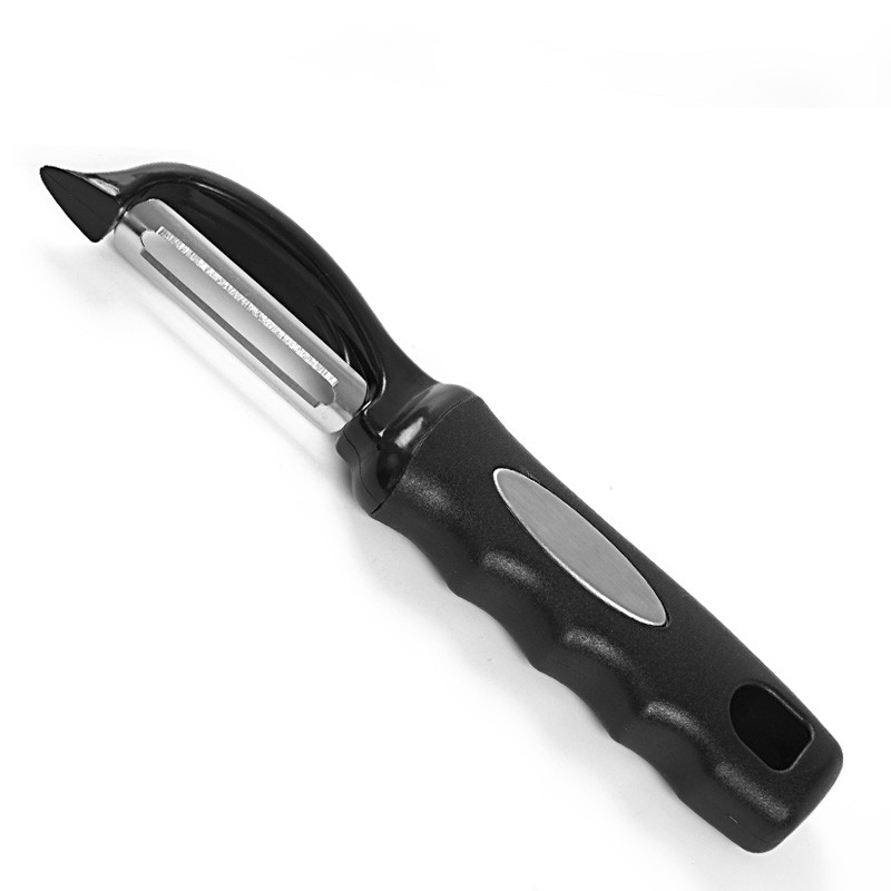 Title 5, Straight Plastic PP Handle Stainless Steel Peeler