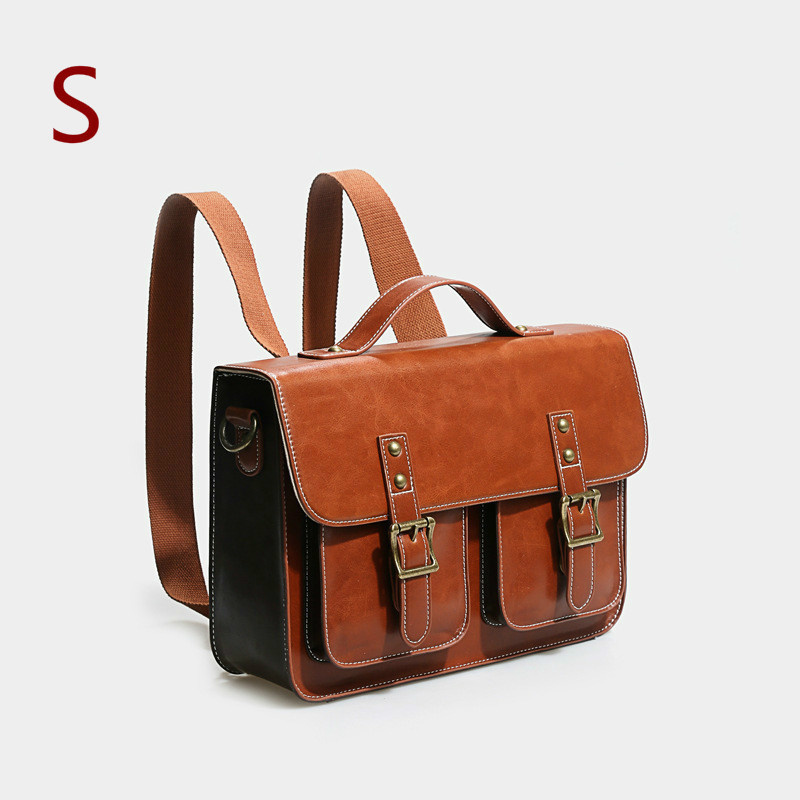 Ladies Fashion Retro OL Postman Backpack Brown - Shop at LoveMi