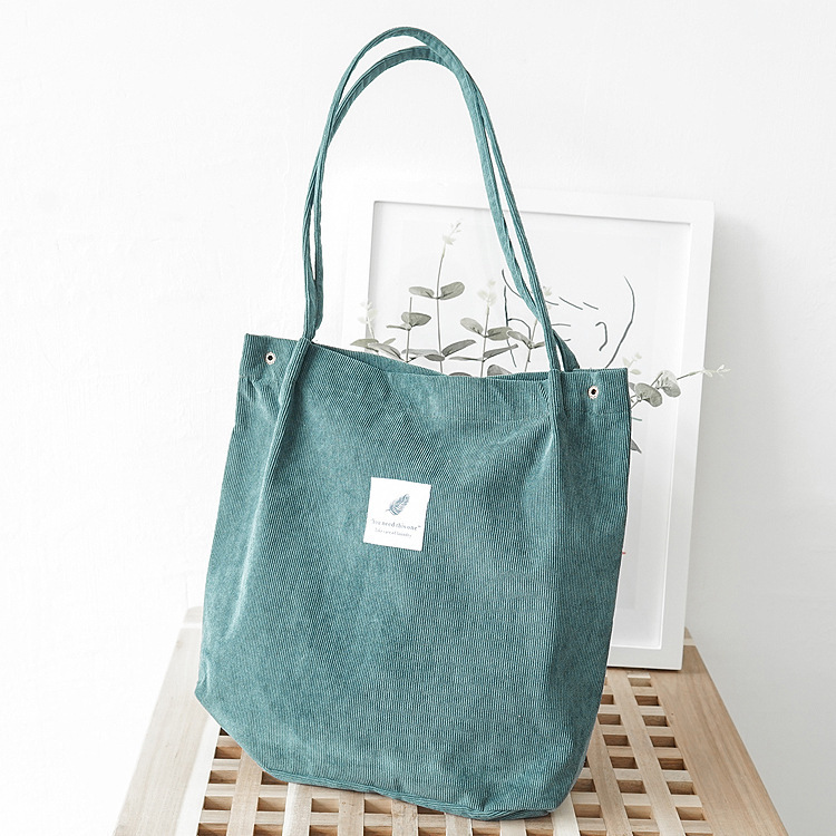 Title 6, Cord-Canvas Damen-Tasche mit Druckknopf, stilvo...