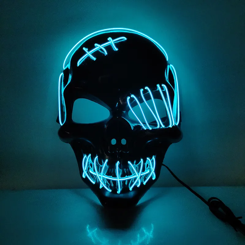 Scar One-eyed Pirate Mask Bloody Horror Cold Light Halloween Mask Led Glowing Mask – image 9