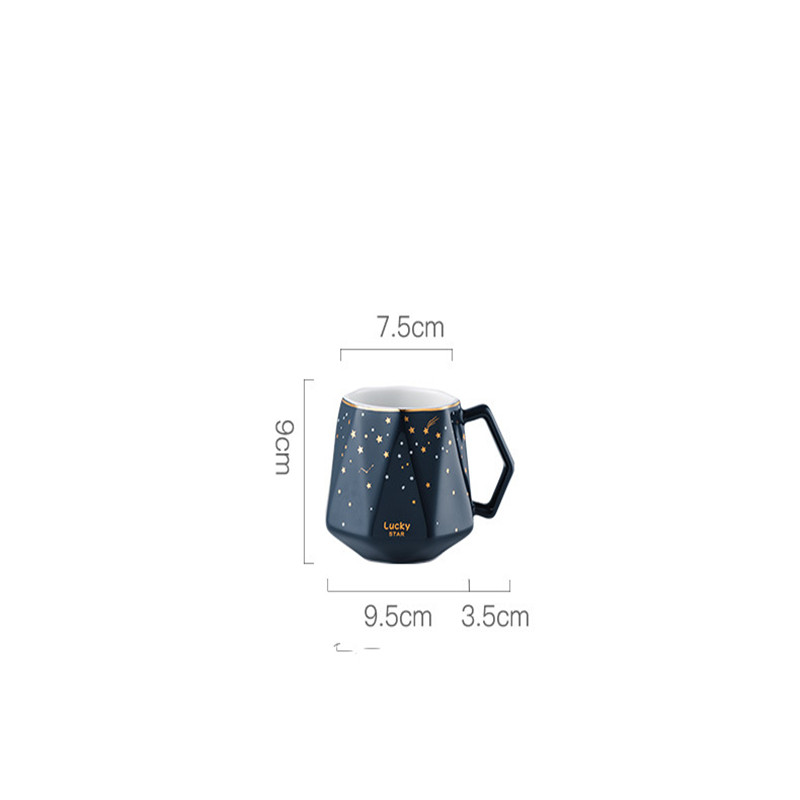 Title 1, Ceramic Nordic Style Starry Sky Mug Cute