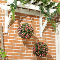 Two Piece Decoration Imitation Plant, Anti Ultraviolet Rose Ball, Indoor — image 6