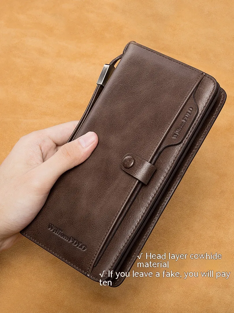 Men's Long Wallet Genuine Leather Wallet – image 4
