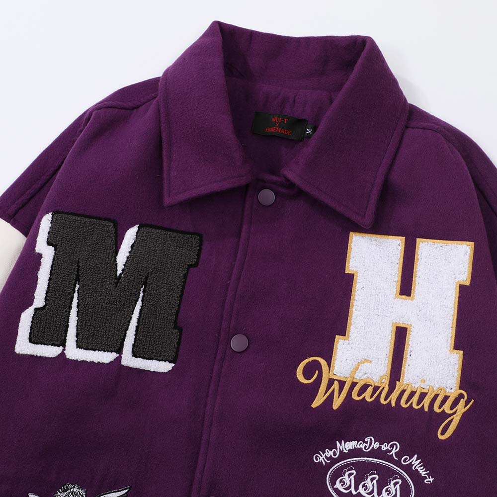 Men's Jacket Embroidered Color Matching Baseball Uniform - Image 7