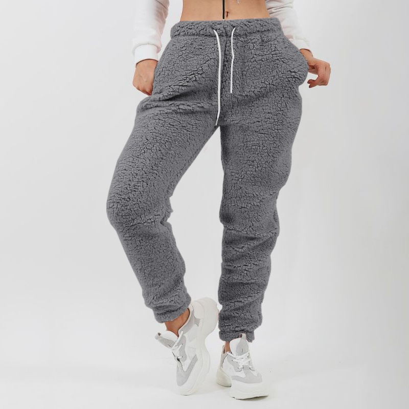 Title 6, Solid color fleece sweatpants trousers with poc...