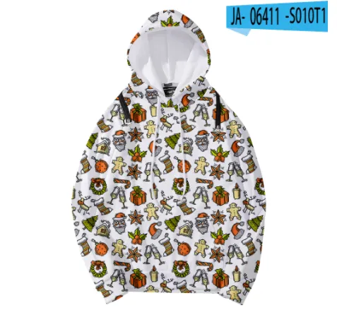 Christmas Element Printed Detachable Hooded Loose Women's Sweater Style7 Xl - Shop at LoveMi