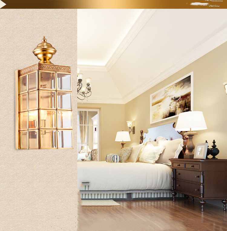 Balcony Courtyard Pavilion Full Copper Led Wall Lamp Modern — foto 2