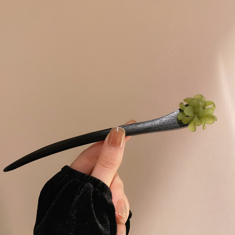 Simple Flower Hairpin Antique Hairpingreen Flowers - Shop at LoveMi
