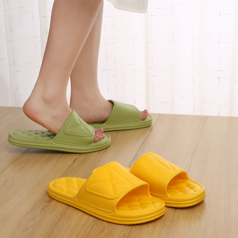 Summer Slippers Plaid Design Bathroom Slippers For Women Shoes - Image 1