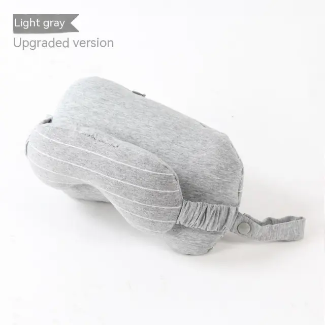 Eye Mask Two in one Pillow Jersey Foam Particles Neck Pillow Two In One Eye Mask Light Gray - Shop at LoveMi