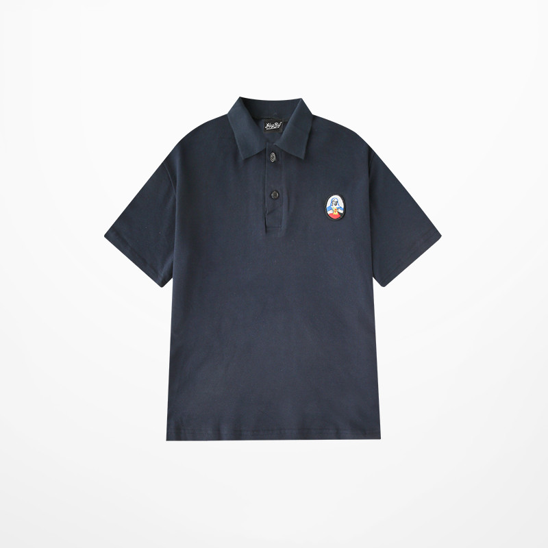 Spring New Fashion Loose POLO Shirt Short Sleeve Blue - Shop at LoveMi